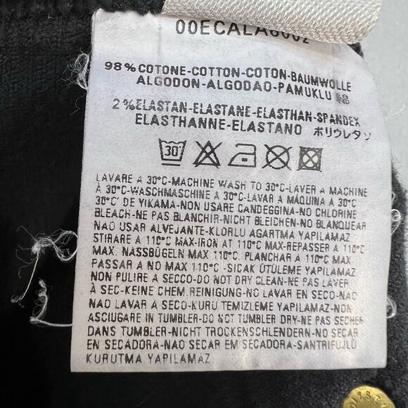 VTG Diesel Pants Women's Size 4/27 Black Corduroy Y2K Straight Preppy - Picture 14 of 15